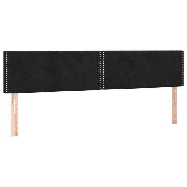 vidaXL Bett, Kopfteile 2 Stk. Schwarz 90x5x78/88 cm Samt günstig online kaufen