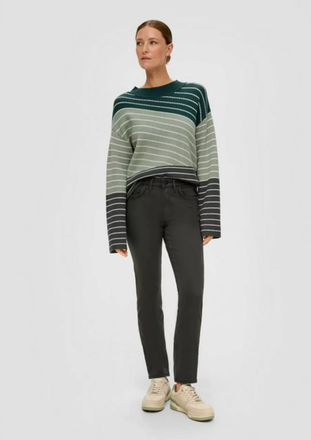 s.Oliver 5-Pocket-Jeans Jeans Betsy / Slim Fit / Mid Rise / Slim Leg Sticke günstig online kaufen