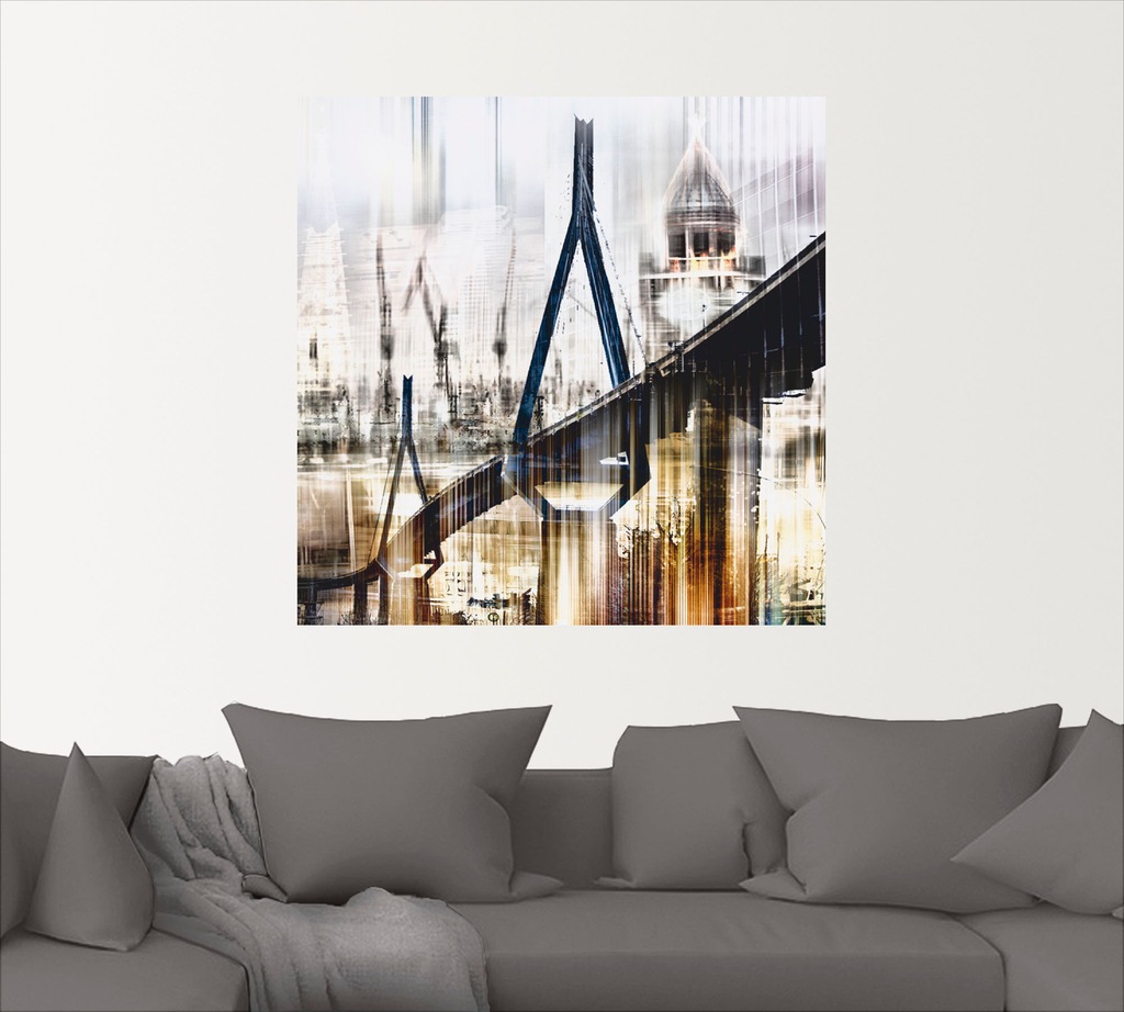 Artland Wandbild »Hamburg Skyline Collage III«, Deutschland, (1 St.), als L günstig online kaufen