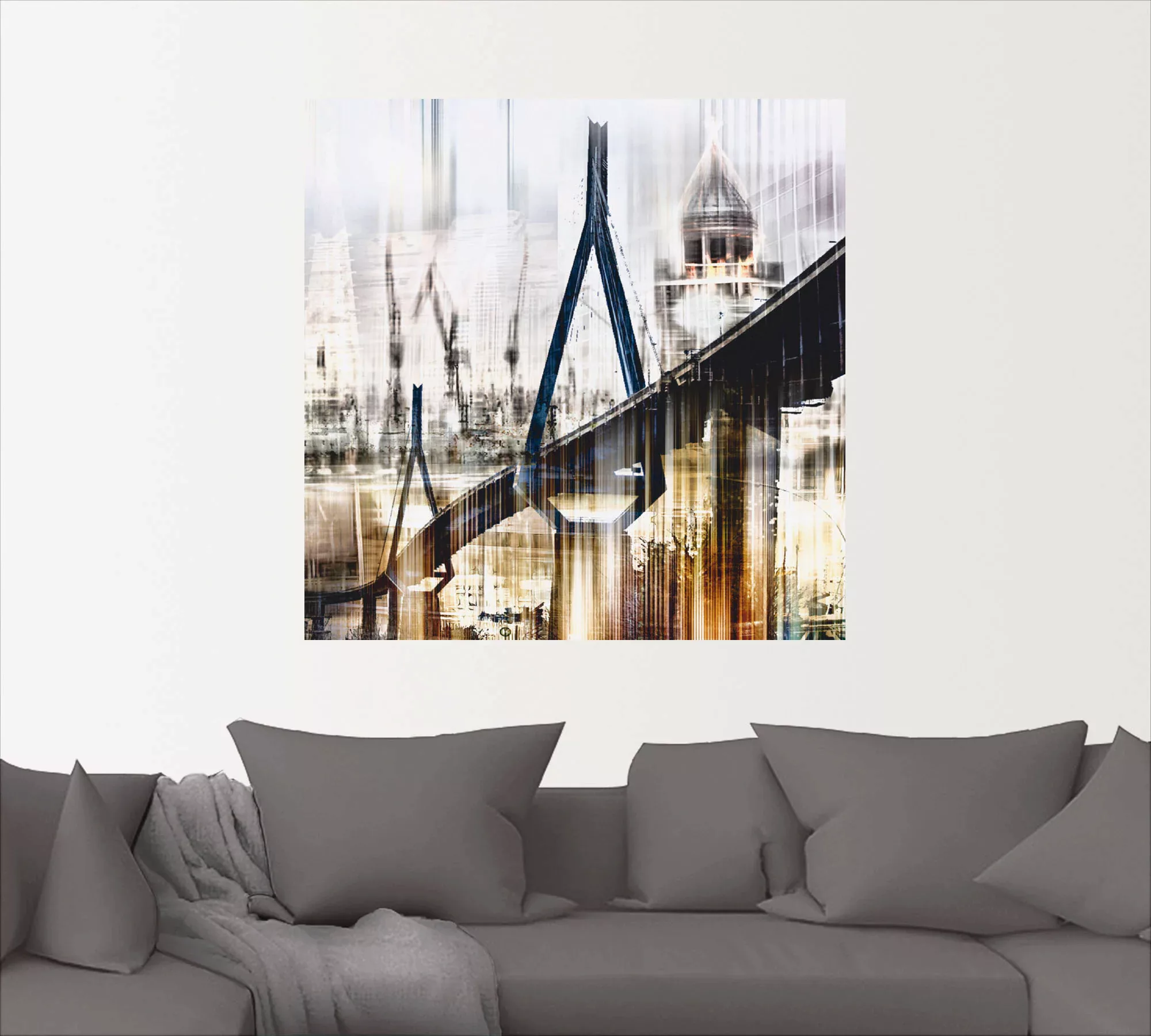 Artland Wandbild "Hamburg Skyline Collage III", Deutschland, (1 St.), als L günstig online kaufen