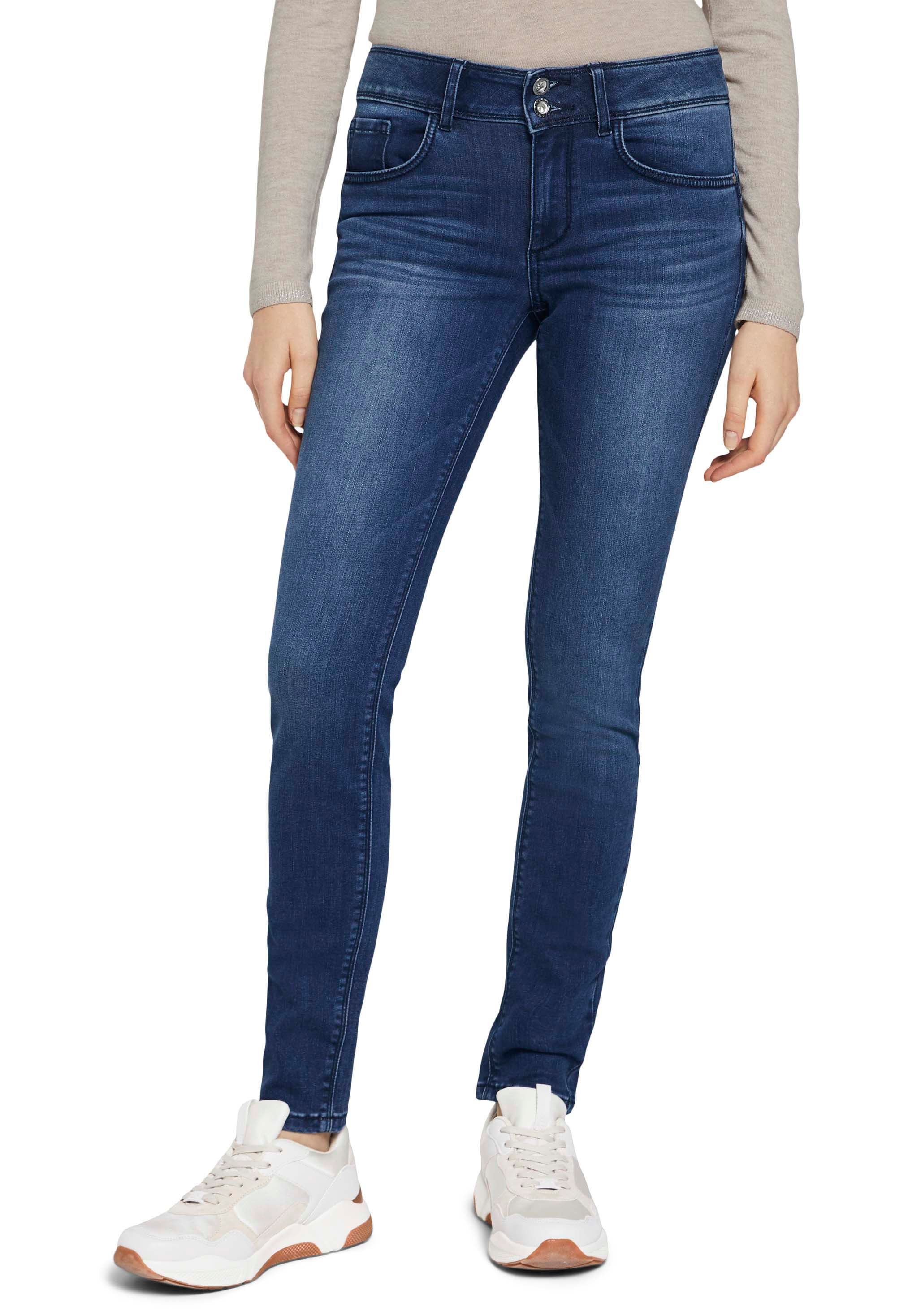 Tom Tailor Damen Jeans ALEXA - Skinny Fit - Blau - Dark Stone Wash Denim günstig online kaufen