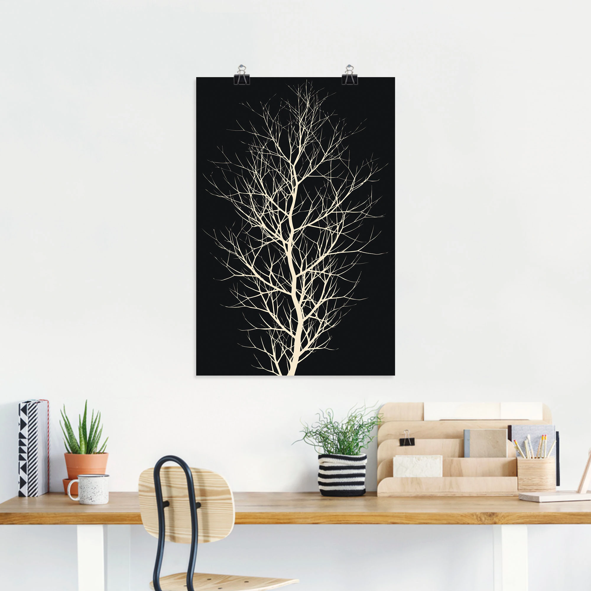 Artland Poster "Der schwarze Baum", Baumbilder, (1 St.), als Alubild, Leinw günstig online kaufen