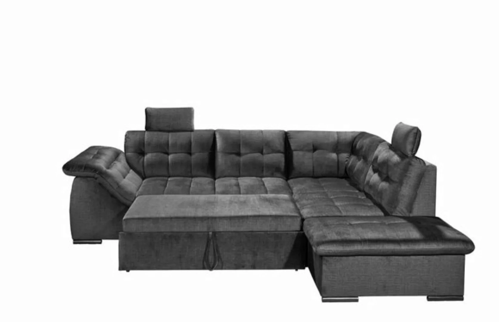 ED EXCITING DESIGN Ecksofa "Estrella L-Form", mit Bettkasten, Schlaffunktio günstig online kaufen