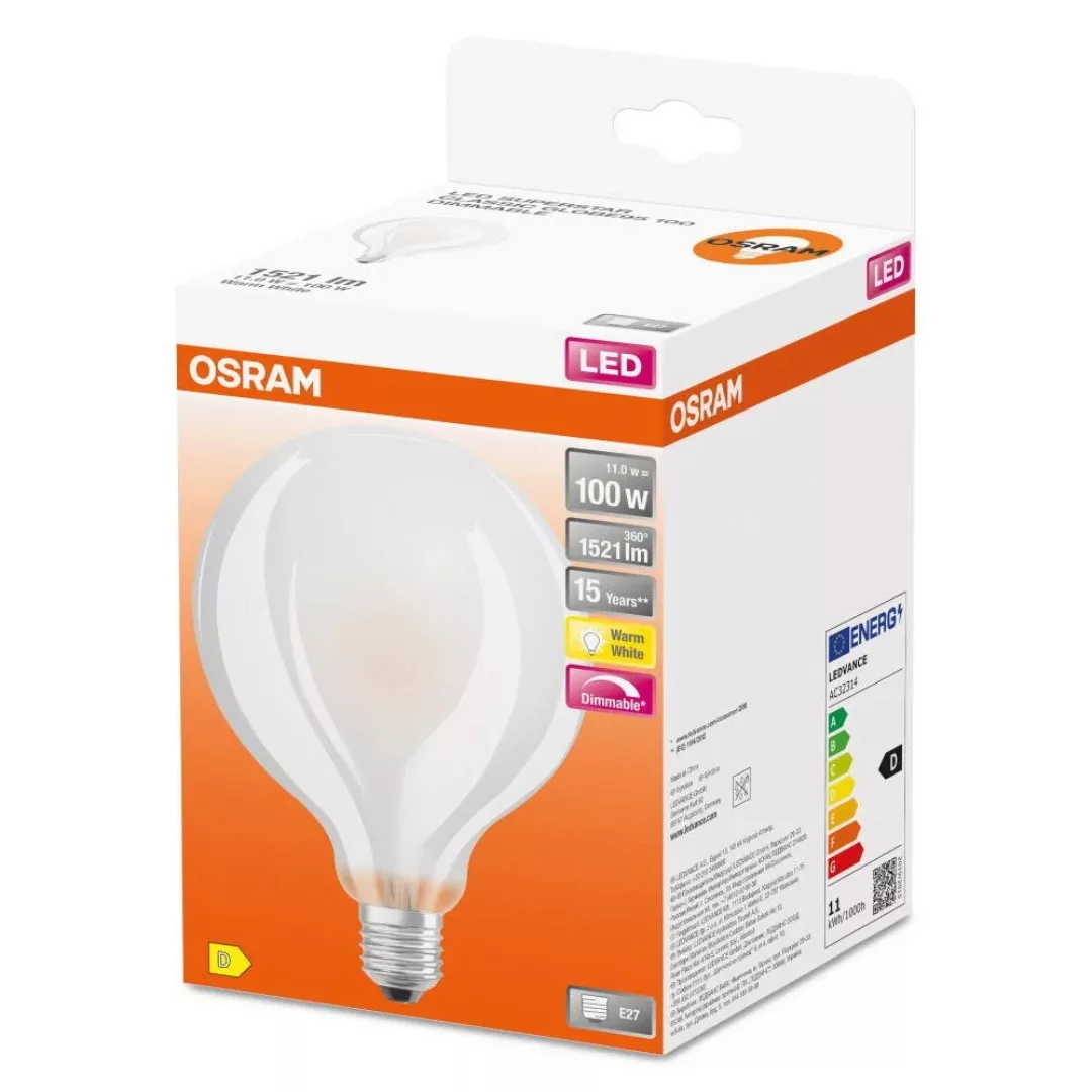 Osram LED-Leuchtmittel E27 Globeform 13,8 W Warmweiß 1521 lm 14 x 9,5 cm (H günstig online kaufen
