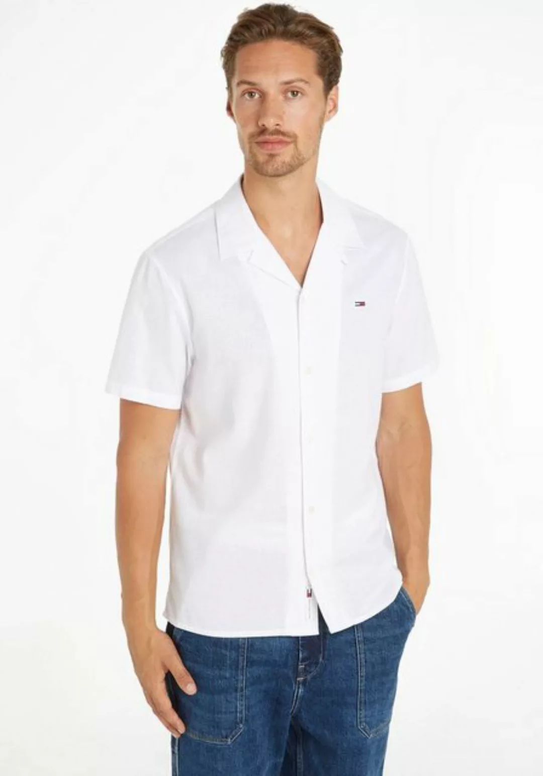 Tommy Jeans Kurzarmhemd TJM LINEN BLEND CAMP SHIRT EXT günstig online kaufen