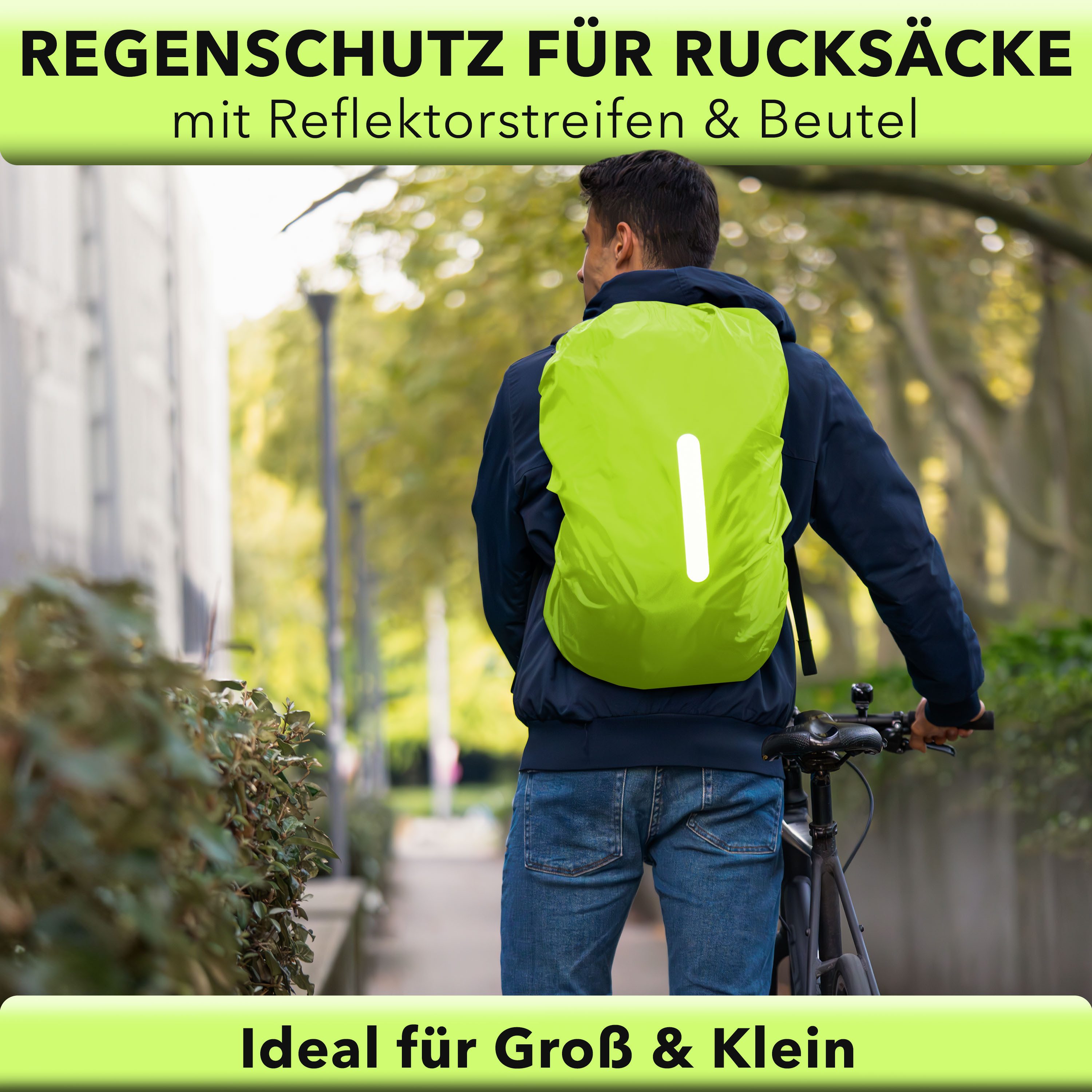 AVANA Rucksack-Regenschutz Rucksacküberzug mit Reflexstreifen (10-70L) günstig online kaufen