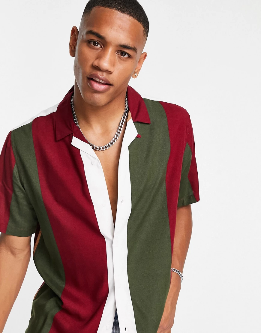 Topman – Hemd mit buntem Streifenmuster-Mehrfarbig günstig online kaufen