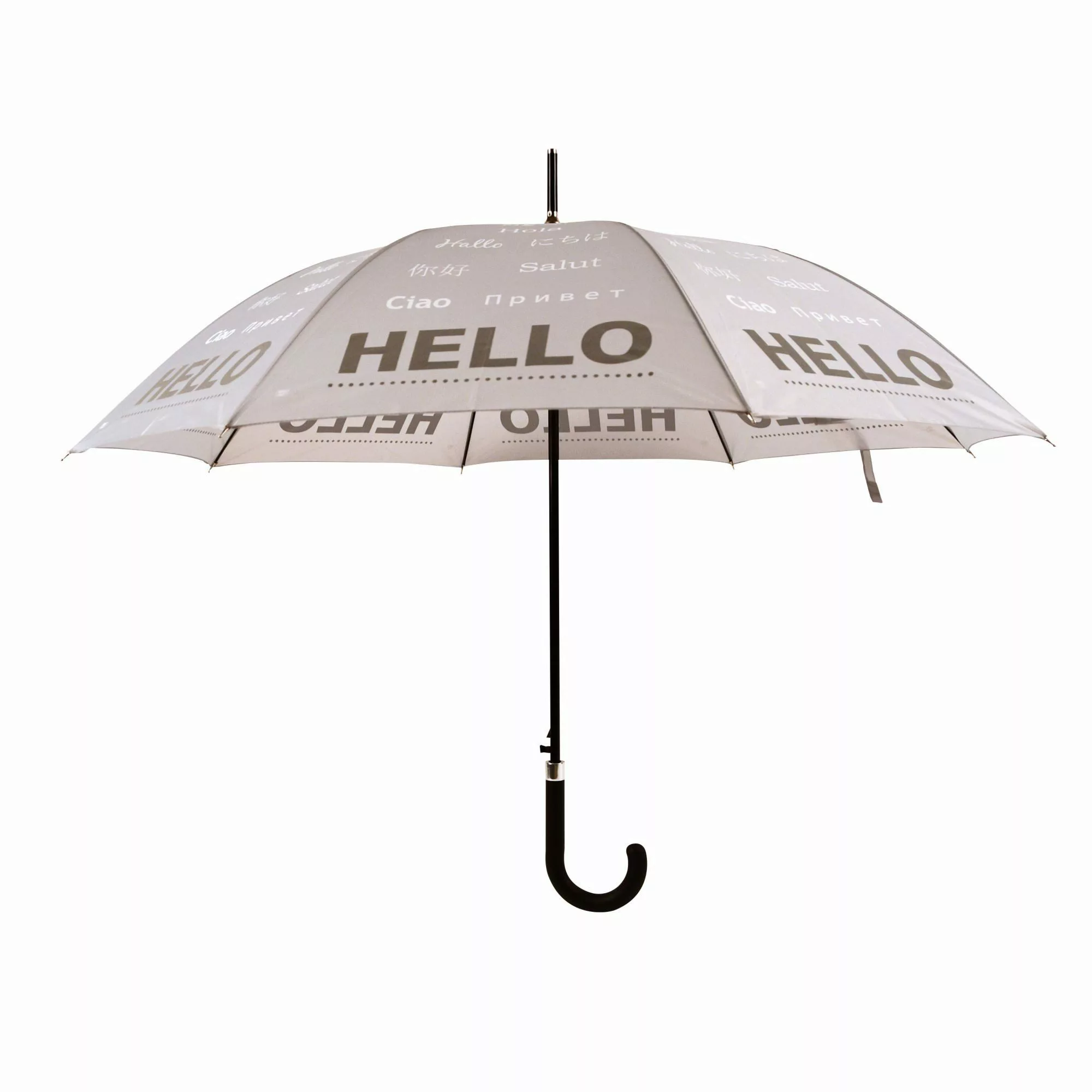 esschert design Stockregenschirm, Regenschirm „Hello“, beige, günstig online kaufen