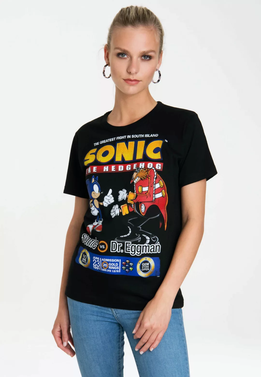 LOGOSHIRT T-Shirt "Sonic vs. Dr. Eggman" günstig online kaufen