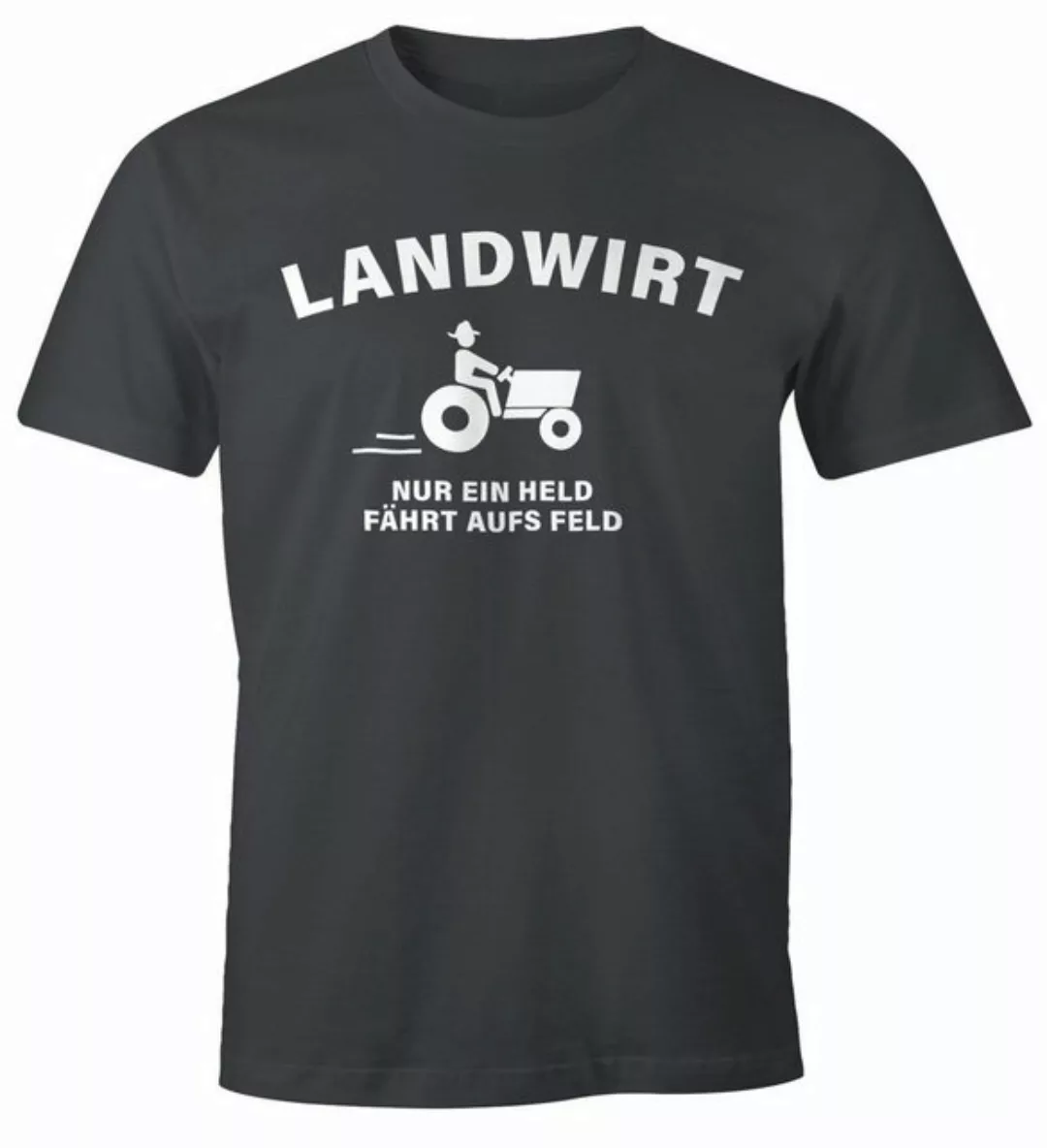 MoonWorks Print-Shirt Landwirt nur ein held fährt aufs Feld T-Shirt Herren günstig online kaufen