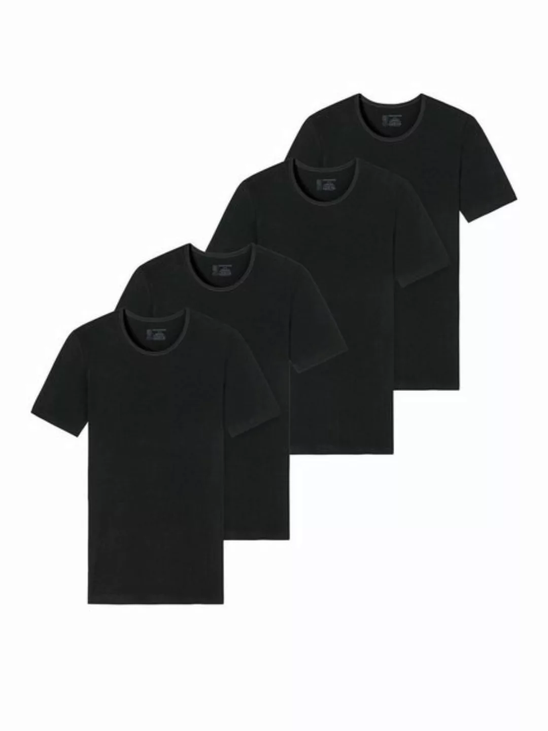 Schiesser T-Shirt 95/5 Organic Cotton (4-tlg) unterziehshirt unterhemd kurz günstig online kaufen