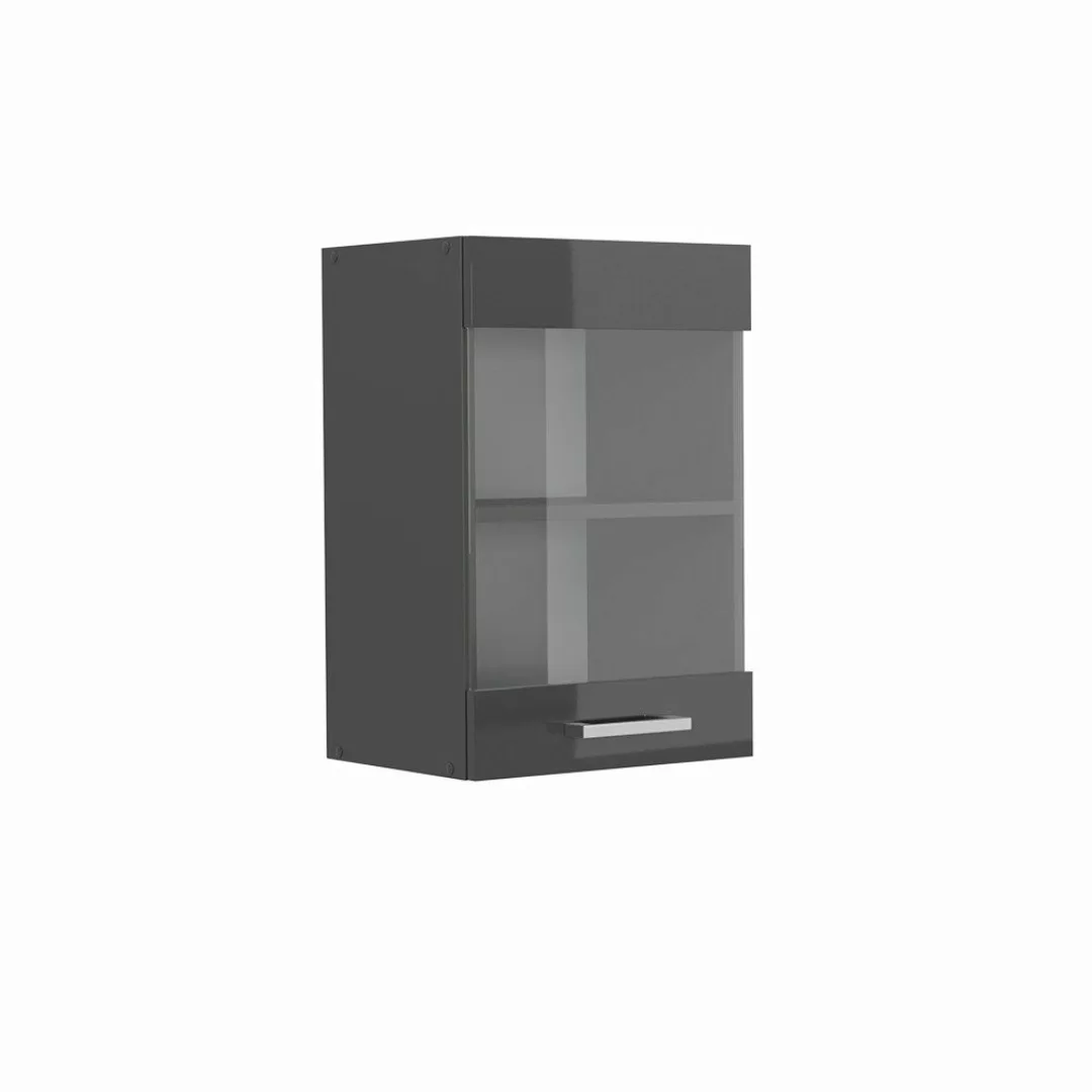 Vicco Glashängeschrank R-Line, Anthrazit Hochglanz/Anthrazit, 40 günstig online kaufen