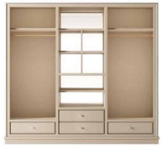 Casa Padrino Kleiderschrank Casa Padrino Luxus Kleiderschrank Beige 200 x 6 günstig online kaufen