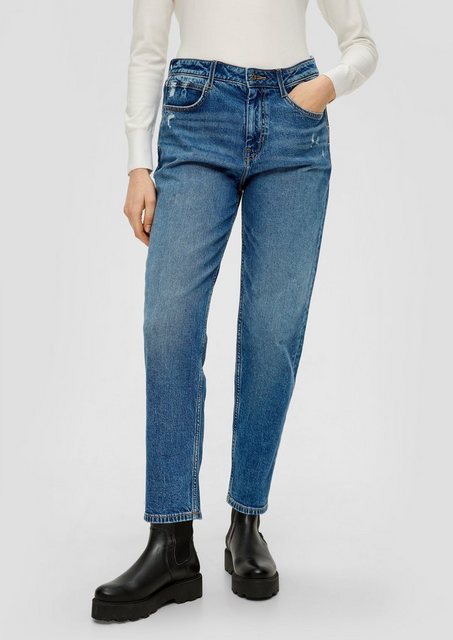 s.Oliver 7/8-Jeans Ankle-Jeans / Regular Fit / High Rise / Tapered Leg Labe günstig online kaufen