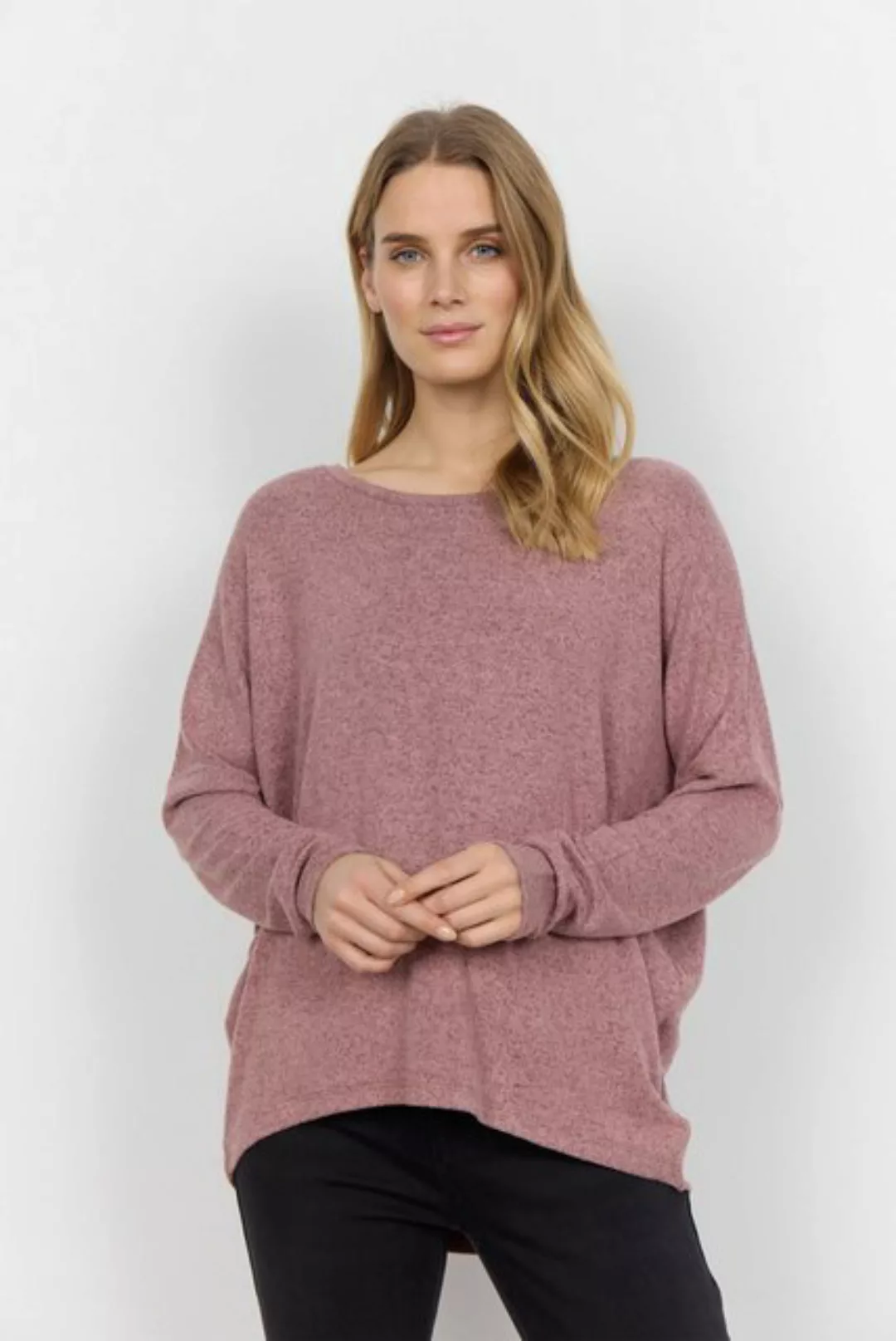 soyaconcept Rundhalsshirt "SC-BIARA 1", bequemer Pullover, elastische Visko günstig online kaufen