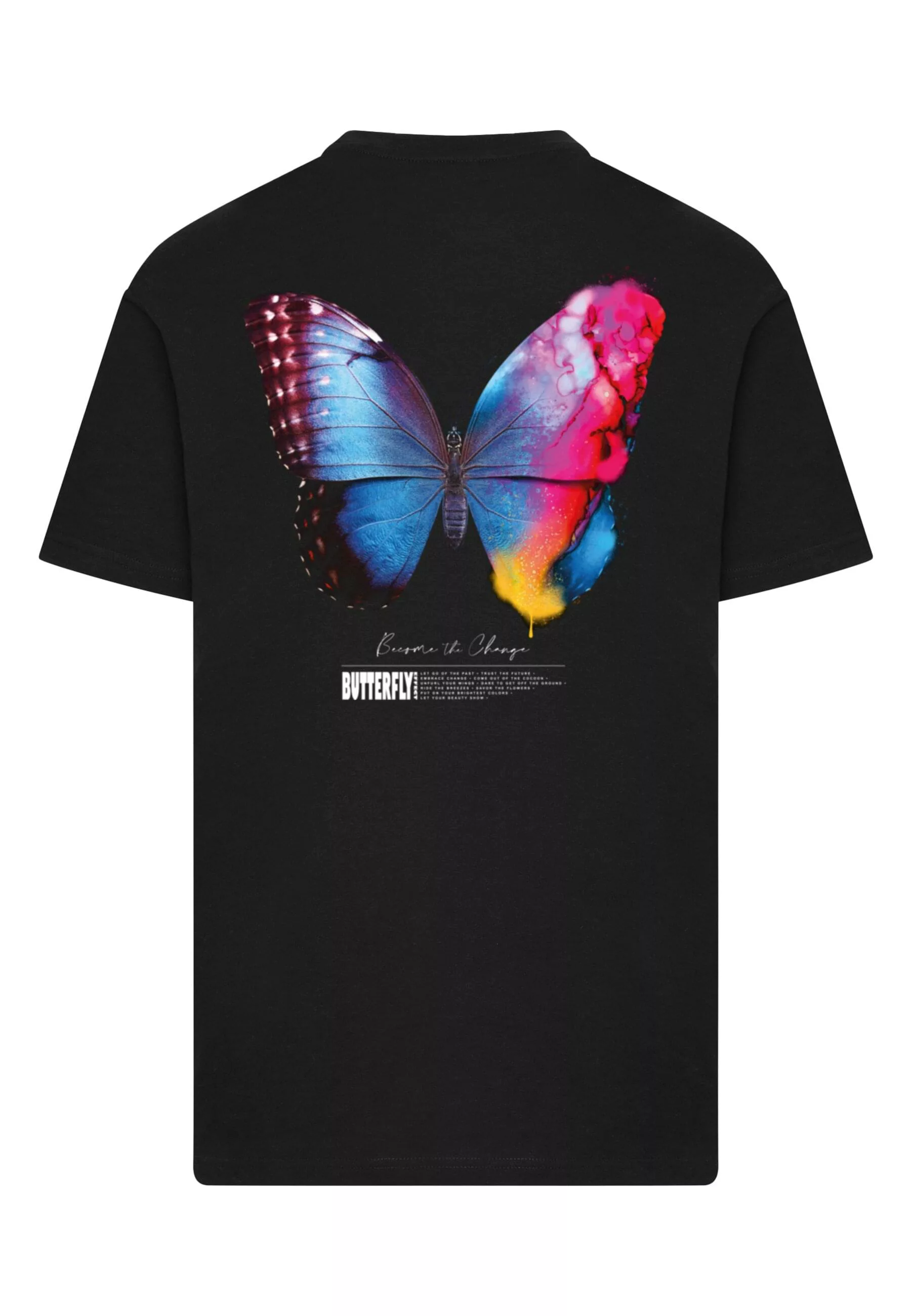 MisterTee T-Shirt "MisterTee Herren Become the Change Butterfly 2.0 Tee", ( günstig online kaufen