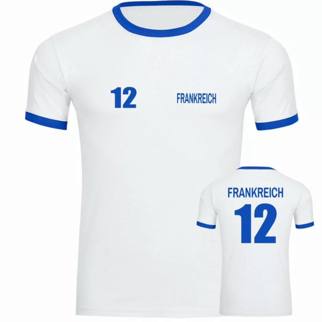 multifanshop T-Shirt Kontrast Frankreich - Trikot 12 - Männer günstig online kaufen