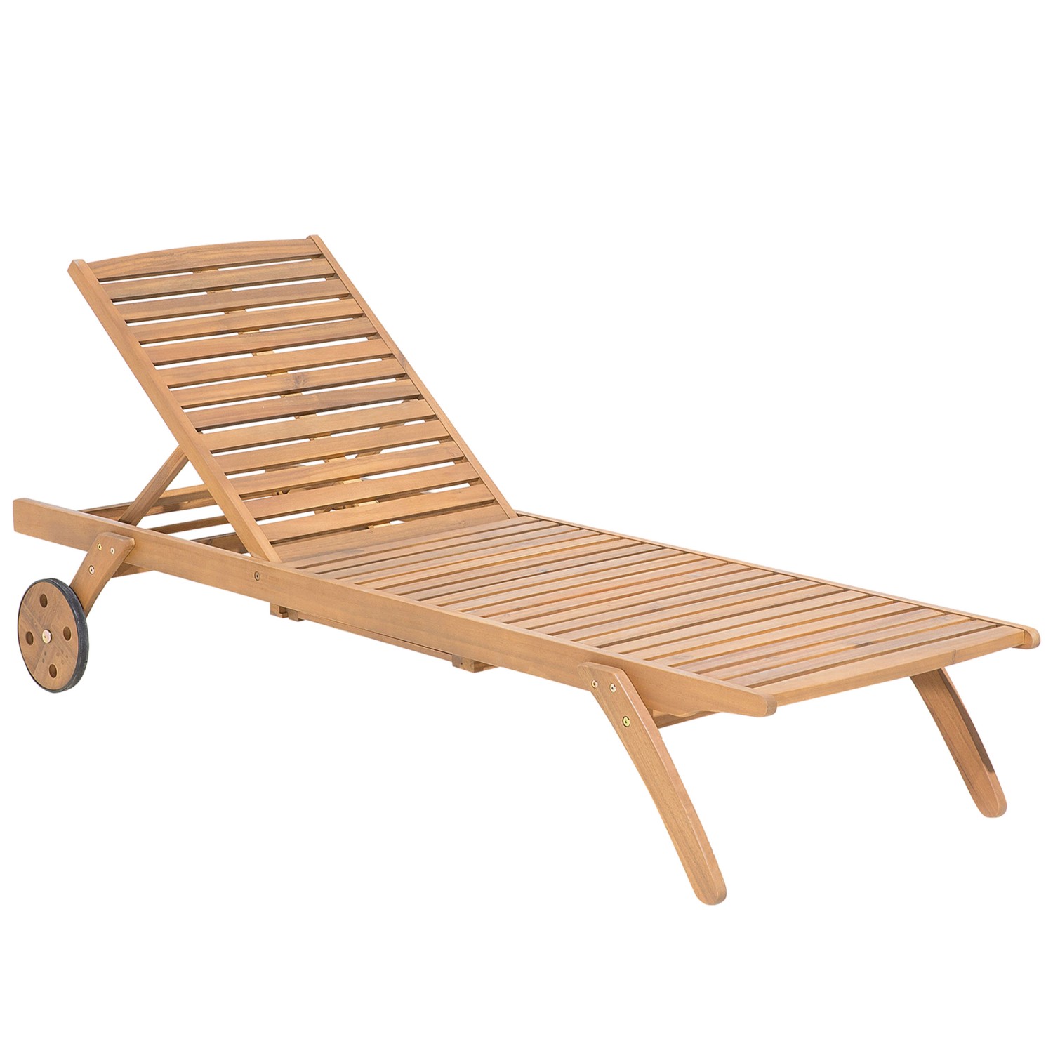 Beliani Gartenliege Heller Holzfarbton 195x61x80 günstig online kaufen