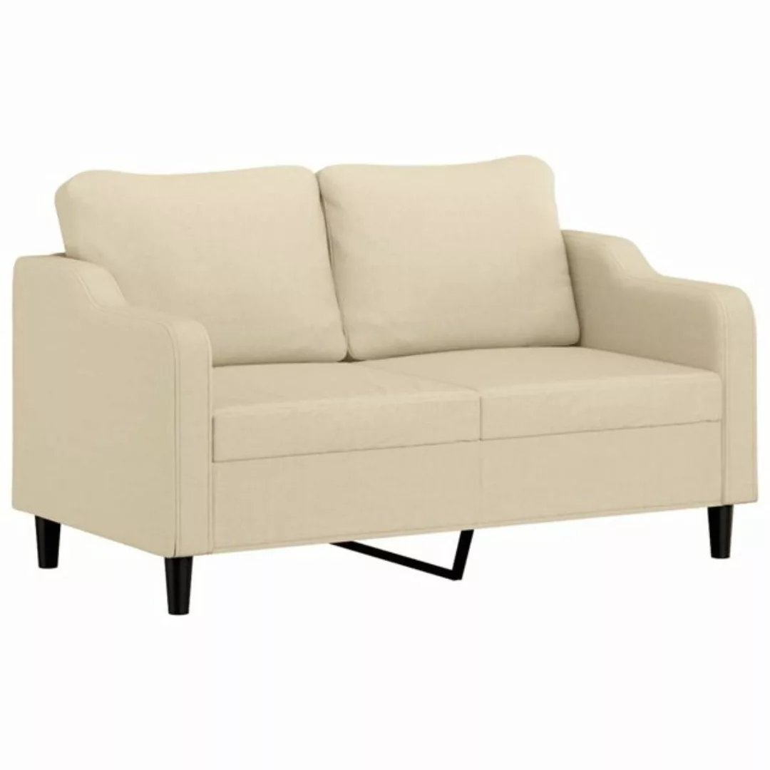 vidaXL Sofa, 2-Sitzer-Sofa Creme 140 cm Stoff günstig online kaufen