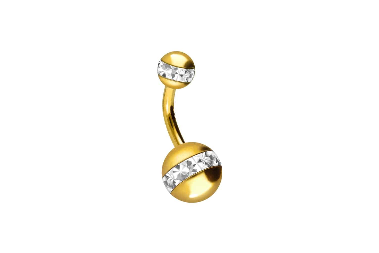 PIERCINGLINE Bauchnabelpiercing Chirurgenstahl Bananabell EPOXY-RING-KUGELN günstig online kaufen