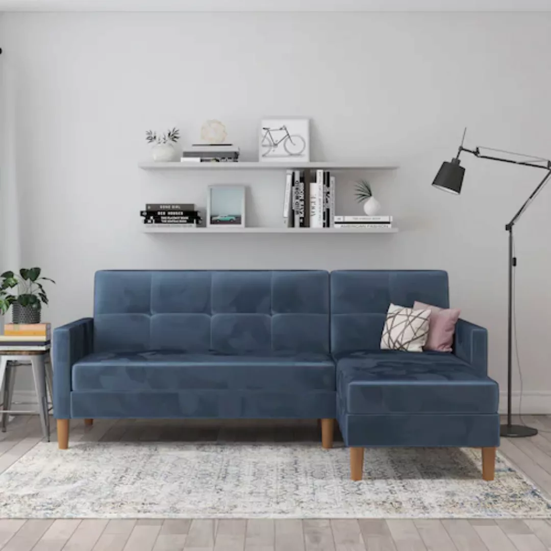 Dorel Home Ecksofa »Lilly, L-Form,«, mit Bett-Funktion, Recamiere beidseiti günstig online kaufen