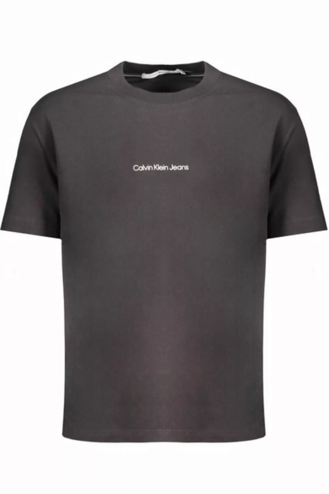 Calvin Klein Jeans T-Shirt Herren Kurzarm T-Shirt, Schwarz & Rundhals, Aus günstig online kaufen