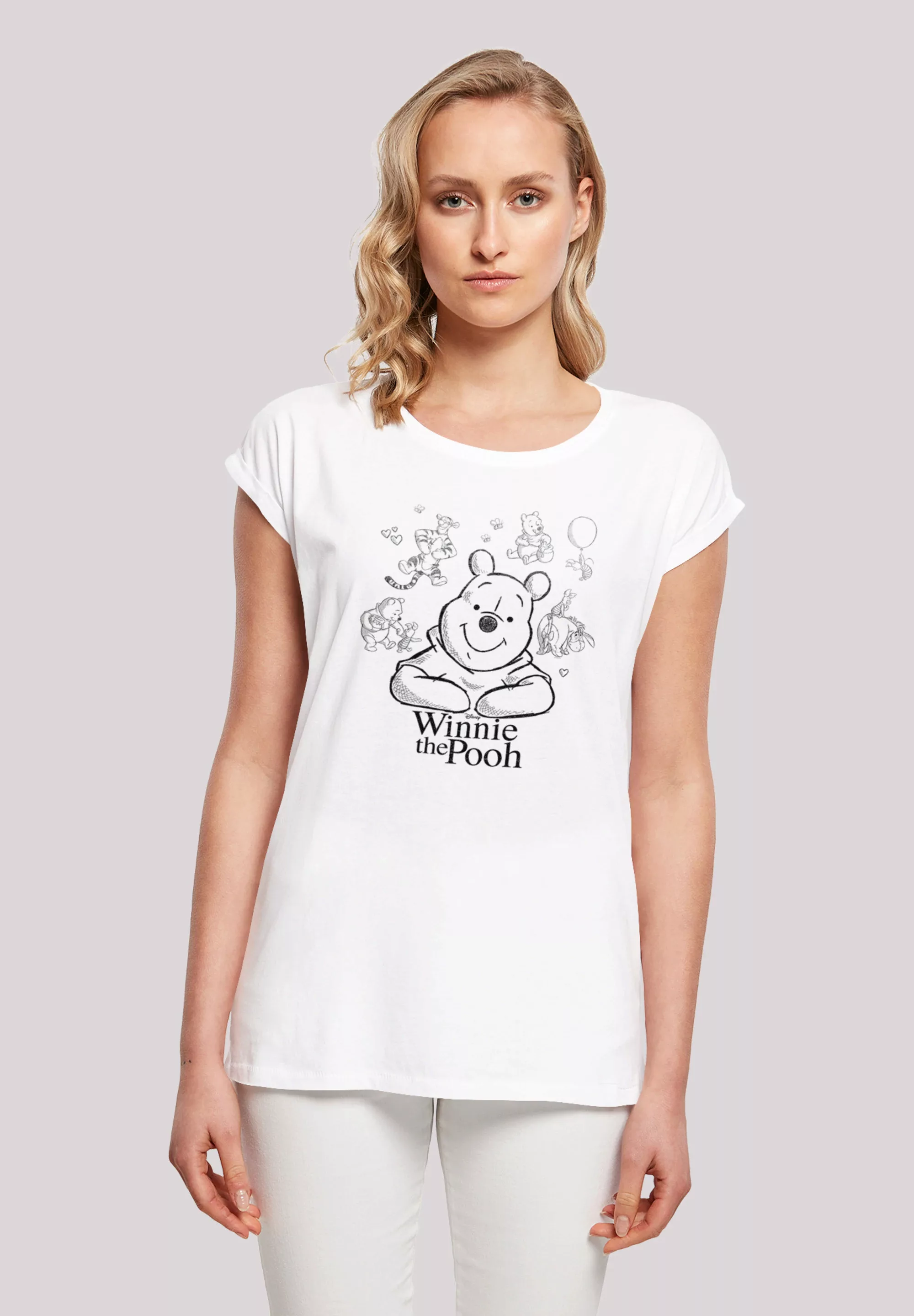 F4NT4STIC T-Shirt "Winnie Puuh Der Bär Collage Sketch" günstig online kaufen