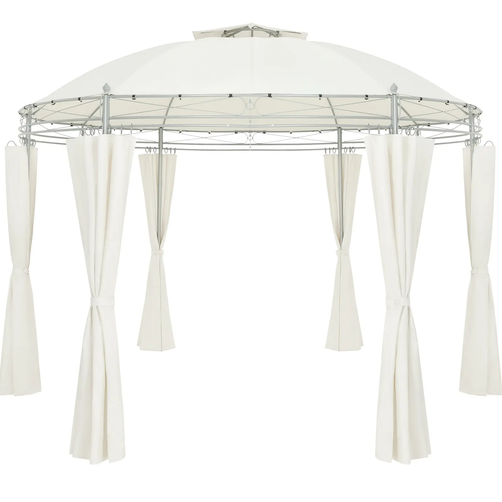 Pavillon Toscana Beige Ø3,5m UV-Schutz 50+ günstig online kaufen