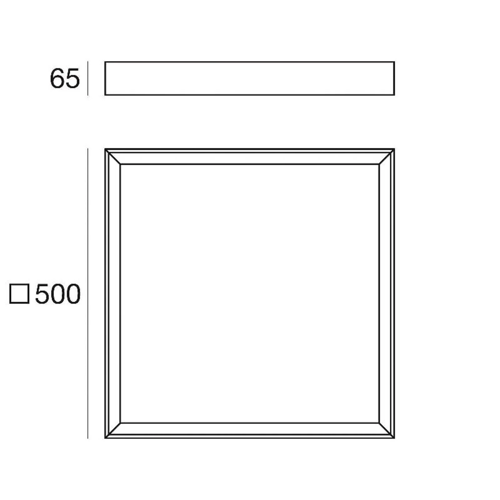 LED-Deckenleuchte Tara Q, 50 x 50 cm, schwarz, 3.000 K, Alu günstig online kaufen