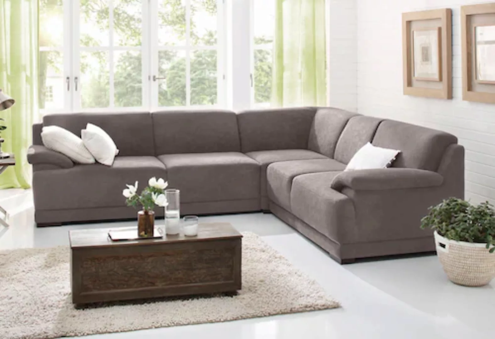 Home affaire Ecksofa »Telos L-Form«, mit Boxspring-Federung und in 3 Qualit günstig online kaufen