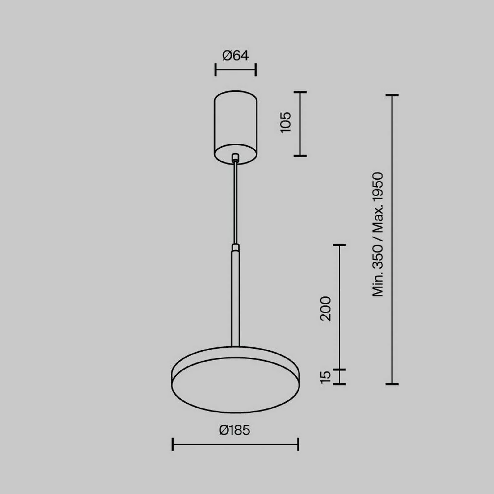 Maytoni LED-Hängeleuchte Plato, schwarz, Ø 18,5cm, Aluminium günstig online kaufen