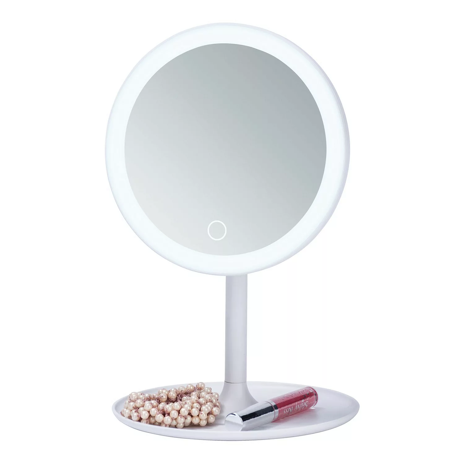 WENKO LED Kosmetik-Standspiegel Turro, Leuchtspiegel weiß günstig online kaufen