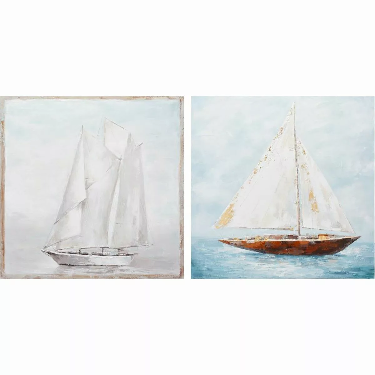 Bild Dkd Home Decor Segelboot (100 X 3,5 X 100 Cm) (2 Stück) günstig online kaufen