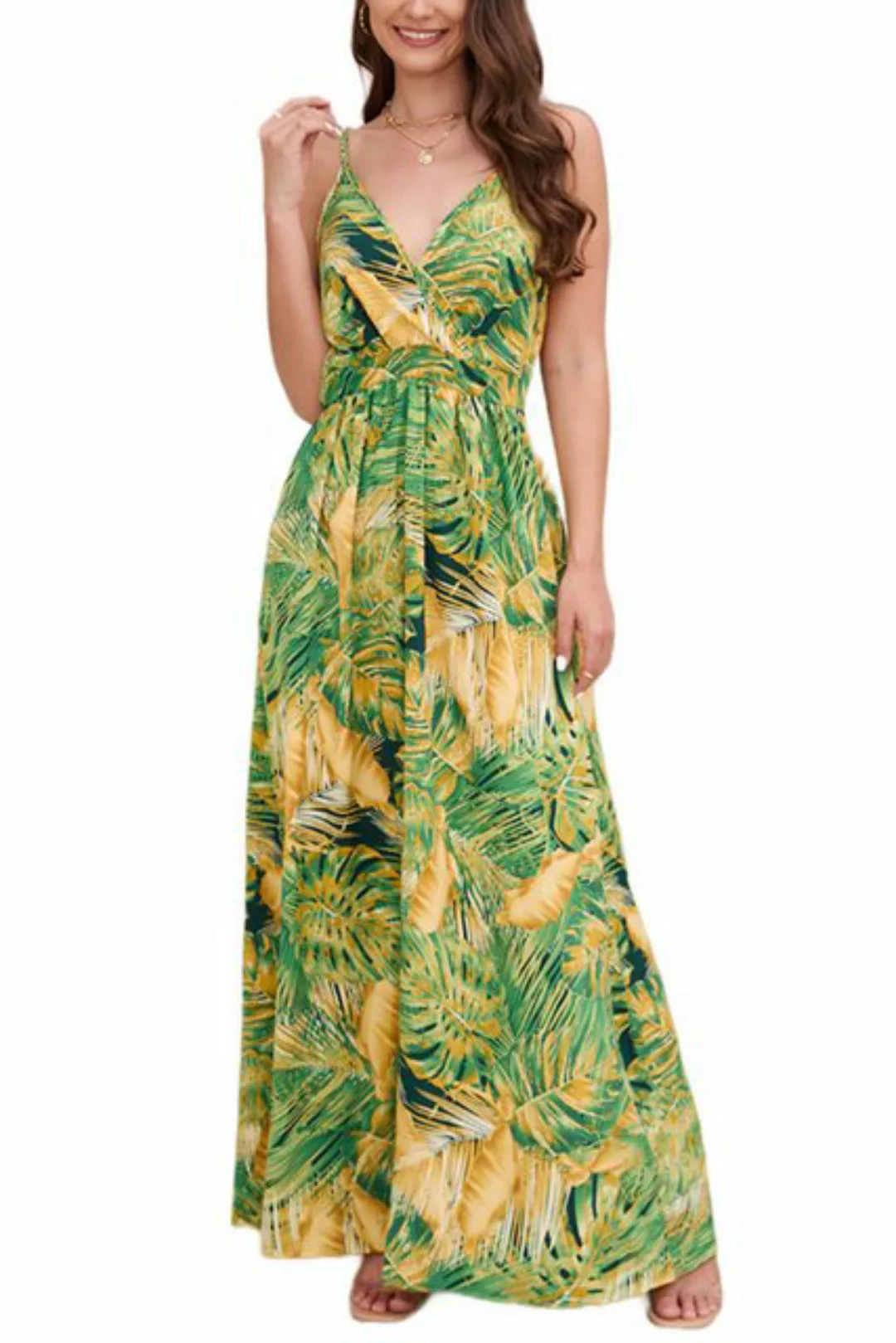 Orient Phoenix Strandkleid Sommerkleider für Damen lockeres ärmelloses Maxi günstig online kaufen