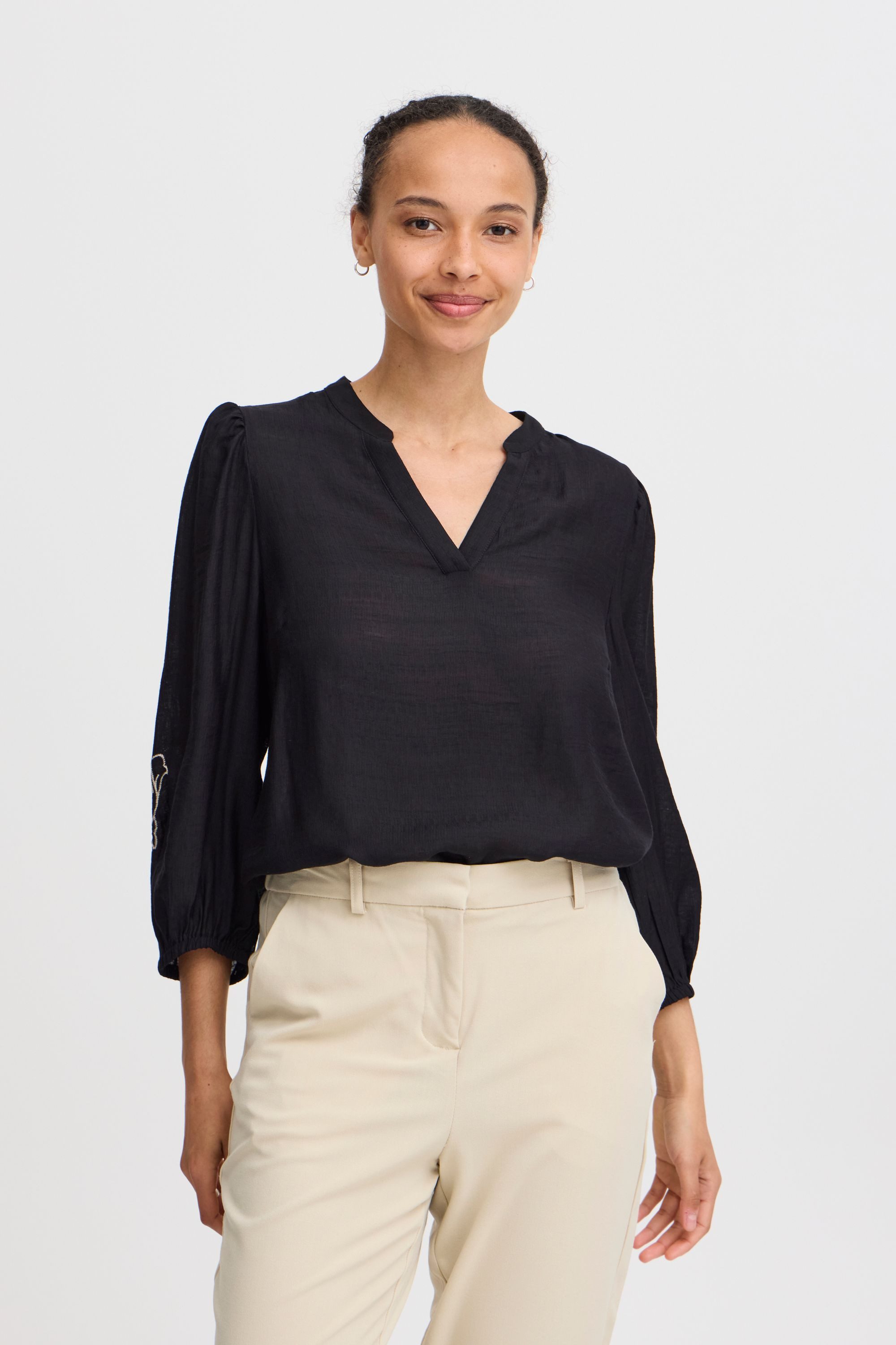 b.young Langarmbluse BYIDAMY EMB BLOUSE - günstig online kaufen