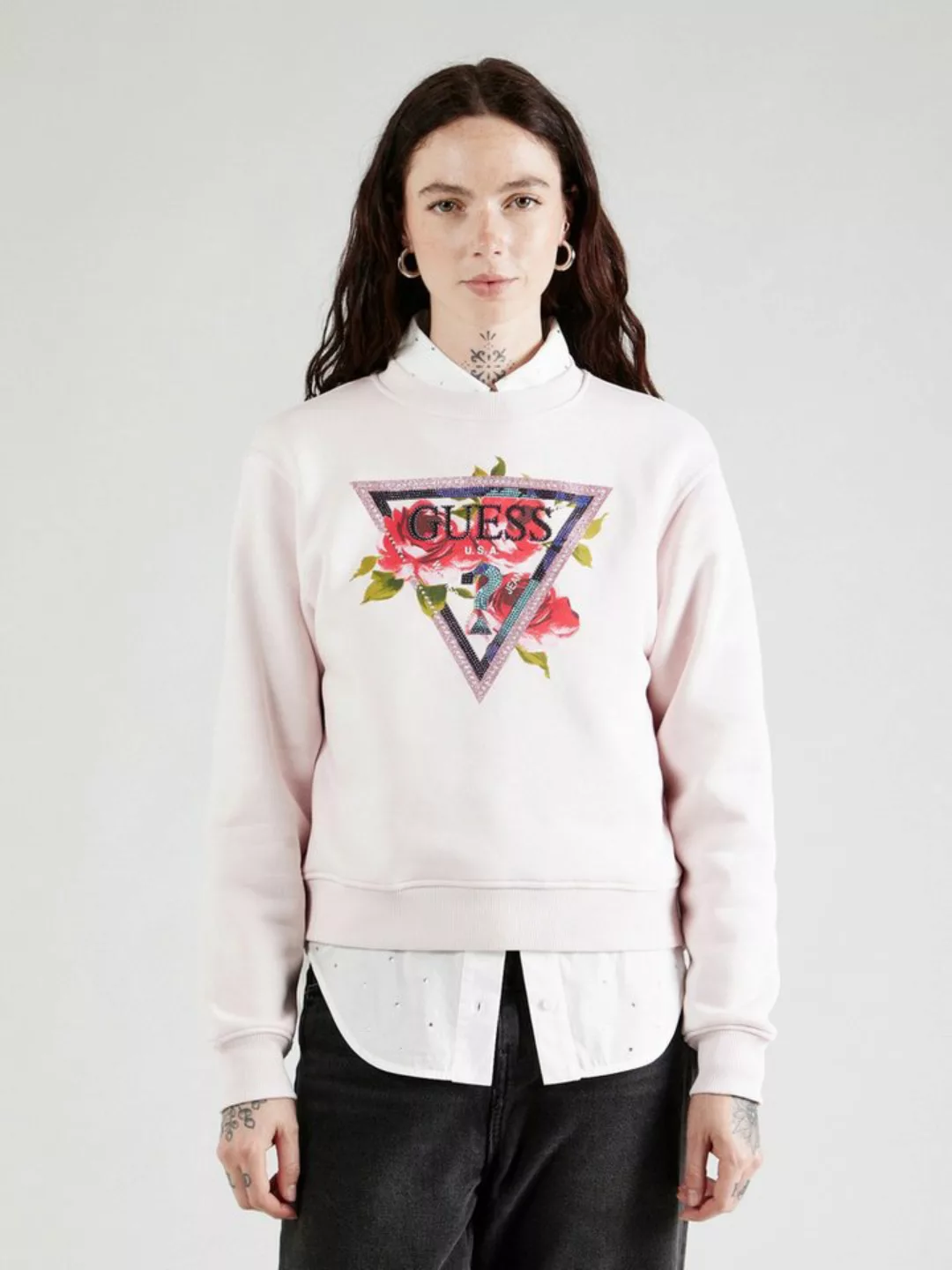 Guess Sweatshirt (1-tlg) Ziersteine günstig online kaufen