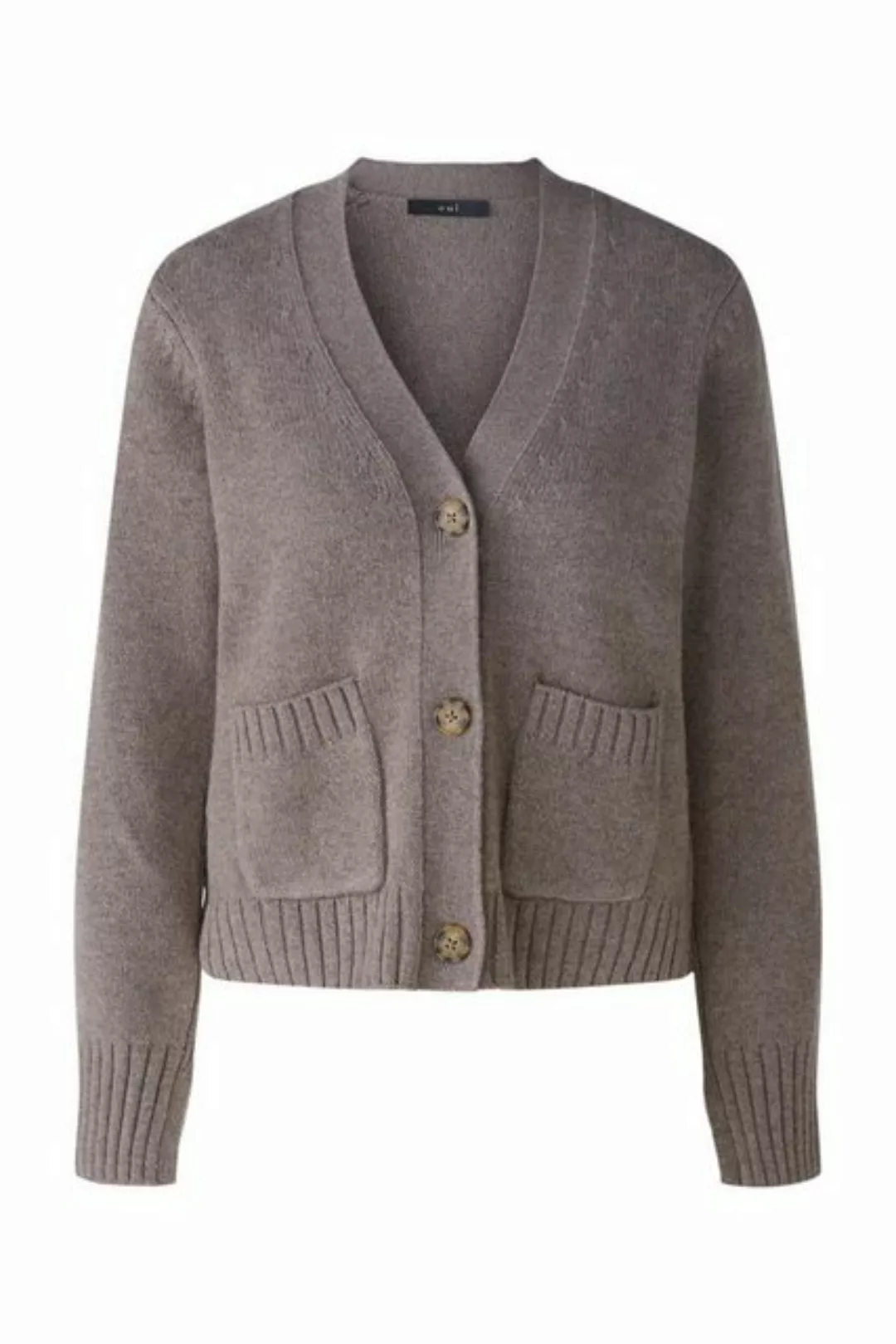 Oui Strickjacke Jacke, smoky taupe günstig online kaufen