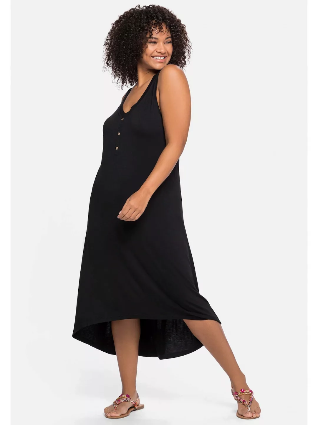 Sheego Strandkleid "Große Größen", im Vokuhila-Look günstig online kaufen