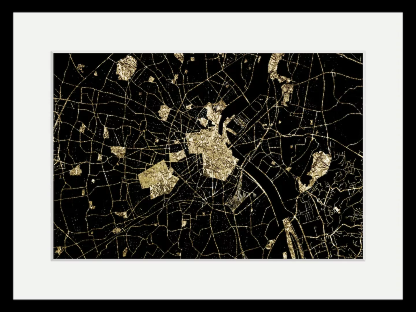 queence Bild »Landkarte«, Städte-Stadt-Weltkarte, (1 St.), HD Premium Poste günstig online kaufen