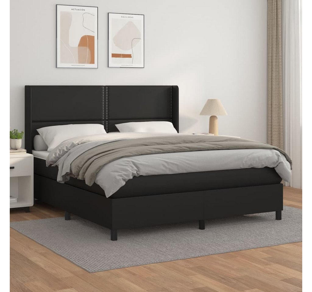 vidaXL Boxspringbett Bett Boxspringbett Kunstleder komplett mit Matratze & günstig online kaufen