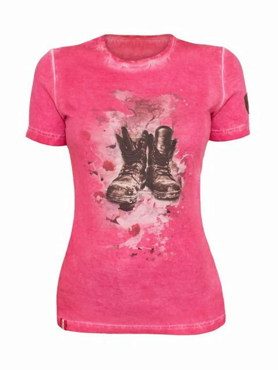 Almgwand Trachtenshirt T-Shirt BRUNNENBERGALM pink günstig online kaufen