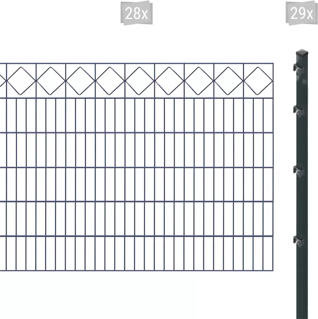 Arvotec Doppelstabmattenzaun "ESSENTIAL 120 zum Einbetonieren "Karo" mit Zi günstig online kaufen