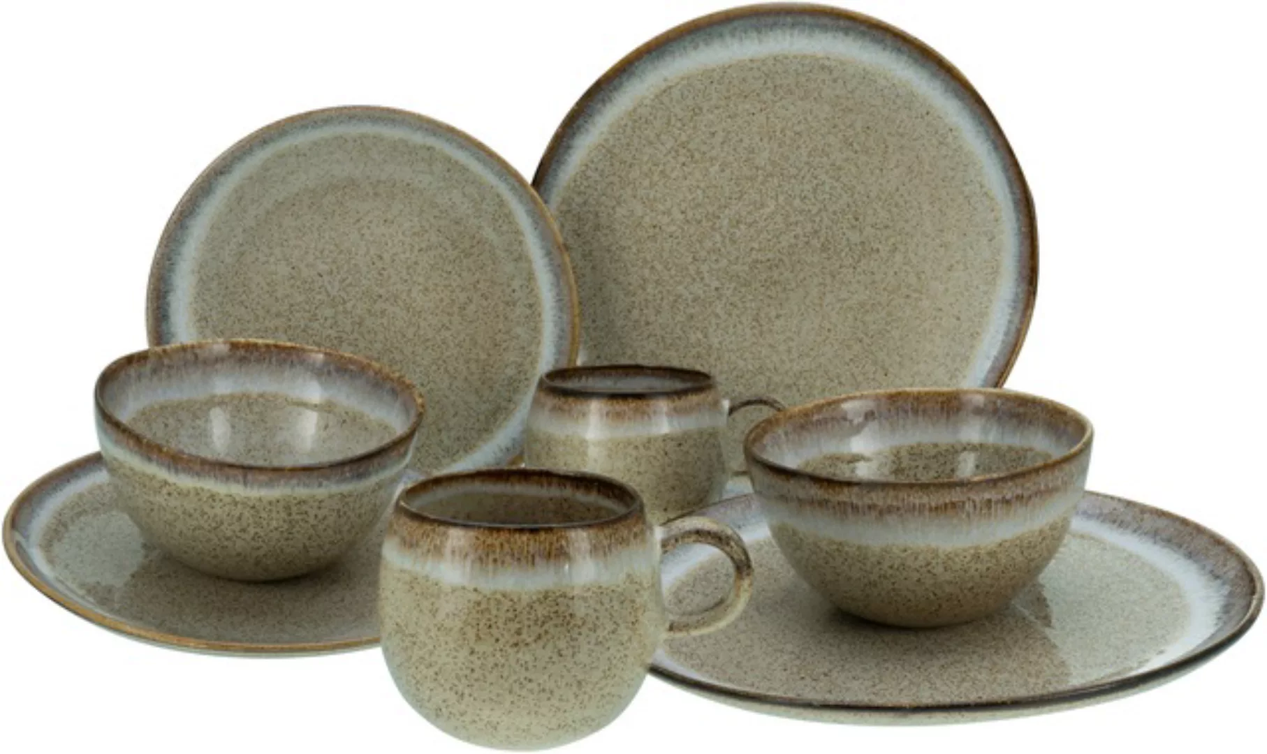 CreaTable Kombiservice STONE TOWN sand Steinzeug 8 tlg. günstig online kaufen