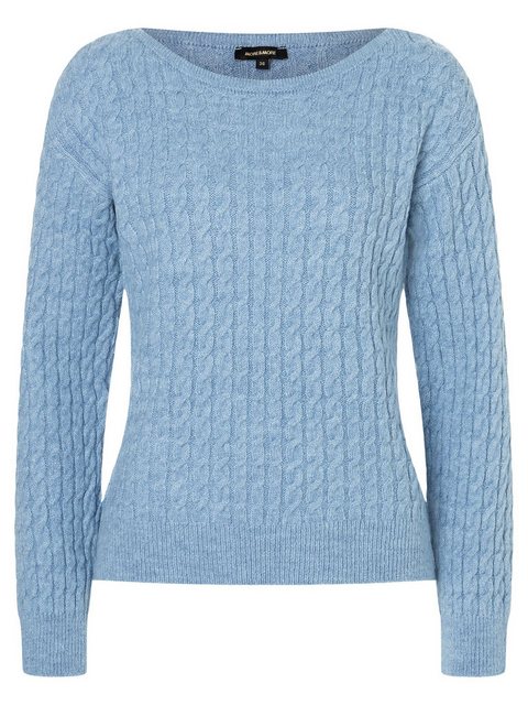 Pullover mit Zopfmuster, hellblau melange, Winter-Kollektion günstig online kaufen