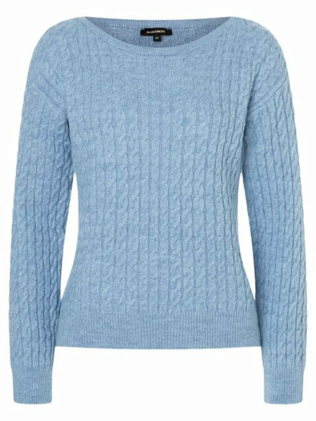 Pullover mit Zopfmuster, hellblau melange, Winter-Kollektion günstig online kaufen