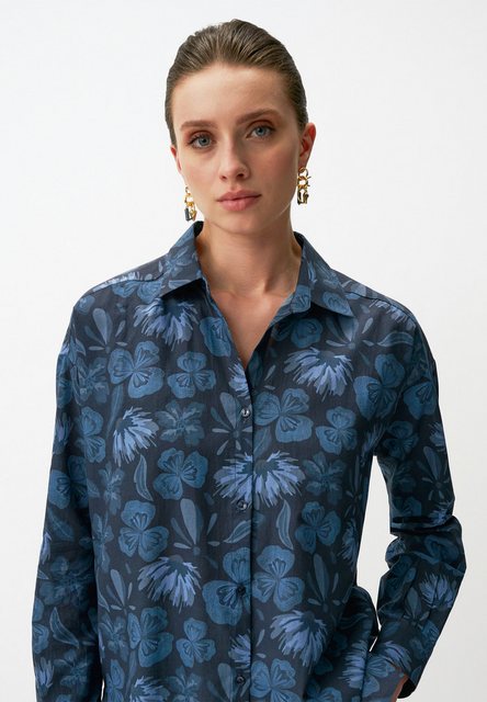 Jimmy Key Shirtbluse Langärmlig Baumwolle Blumen Hemd günstig online kaufen