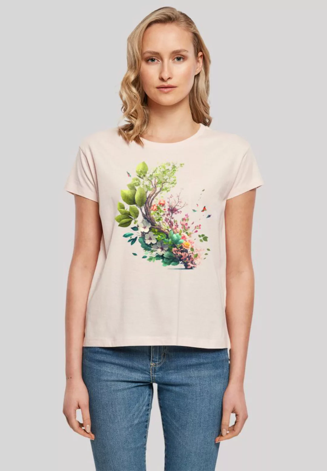 F4NT4STIC T-Shirt Spring Tree Print günstig online kaufen