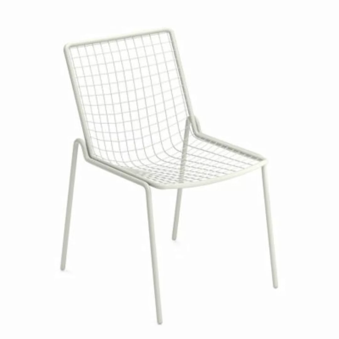 Stapelbarer Stuhl Rio R50 metall weiß / Metall - Emu - Weiß günstig online kaufen