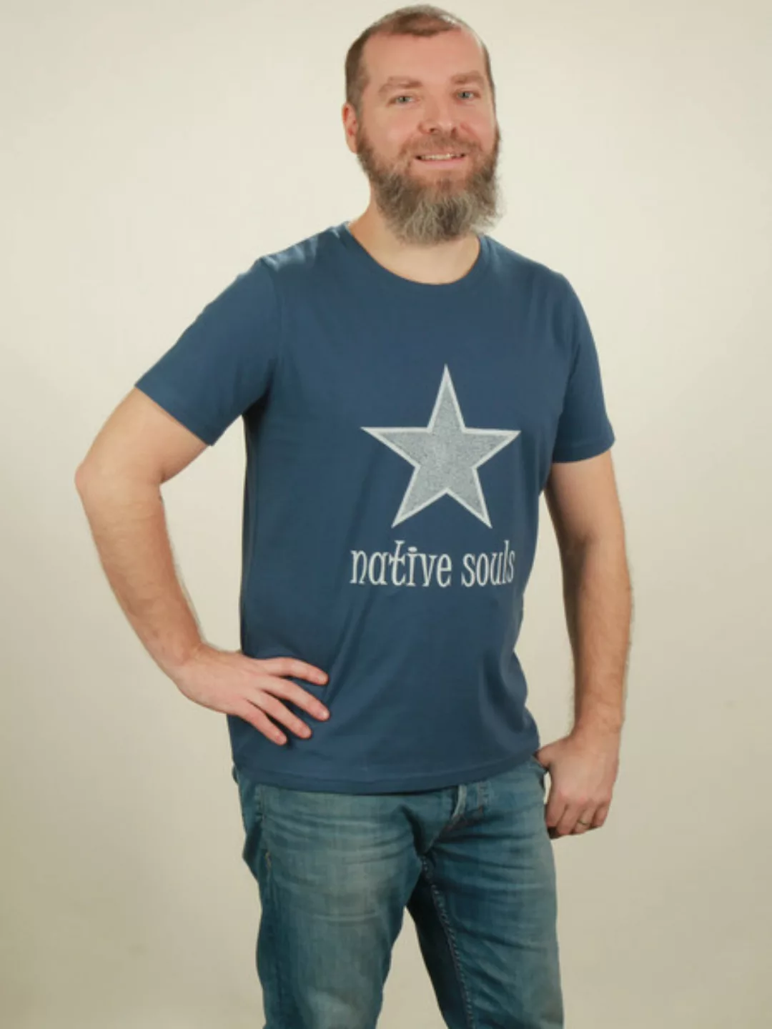 T-shirt Herren - Star - Dark Blue günstig online kaufen
