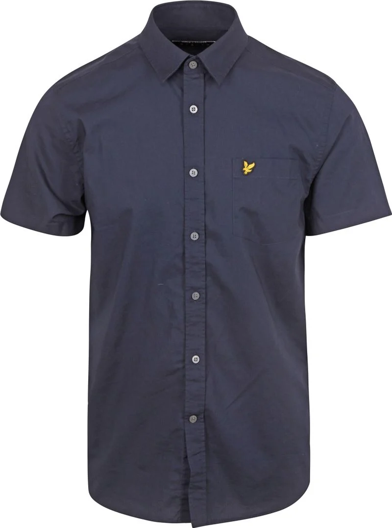 Lyle and Scott Short Sleeves Hemd Poplin Navy - Größe M günstig online kaufen